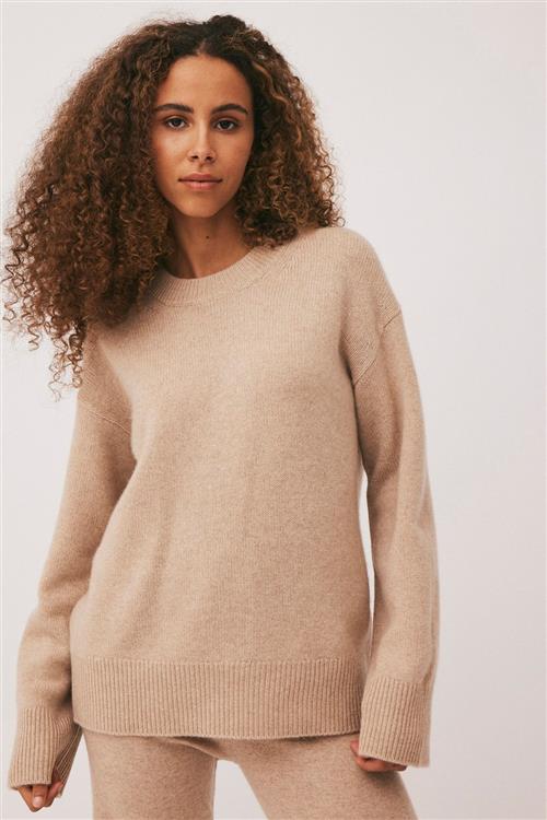 Magasin du Nord Collection Magasin Classic 2 100 Cashmere Kvinde Light Sand Sweaters Str L Cashmere