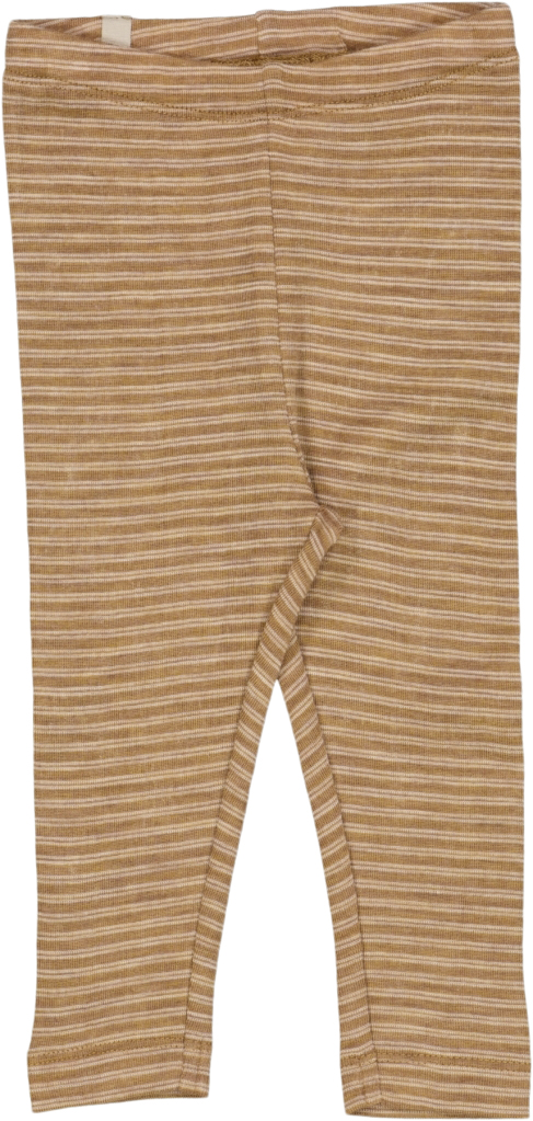 Se Wheat Uld Leggings Str 56/1m Uld - Clay Melange Wool Stripe Leggings hos Magasin ved Magasin