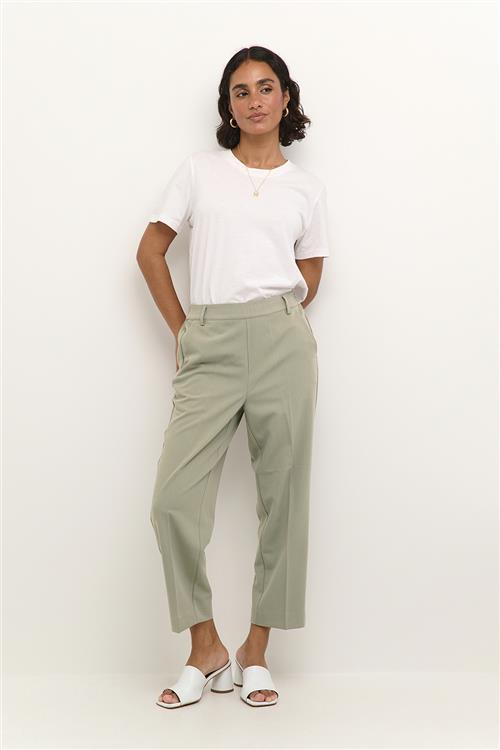 Se Kaffe Kasakura HW Cropped Pants Kvinde Vetiver Bukser Str 40 - hos Magasin ved Magasin