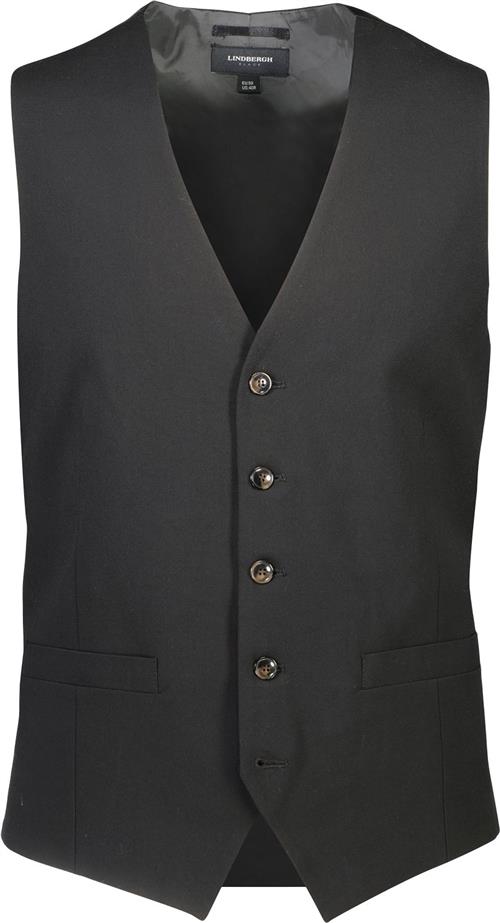 Lindbergh Superflex Waistcoat Mand Sort Veste Str 56 - hos Magasin