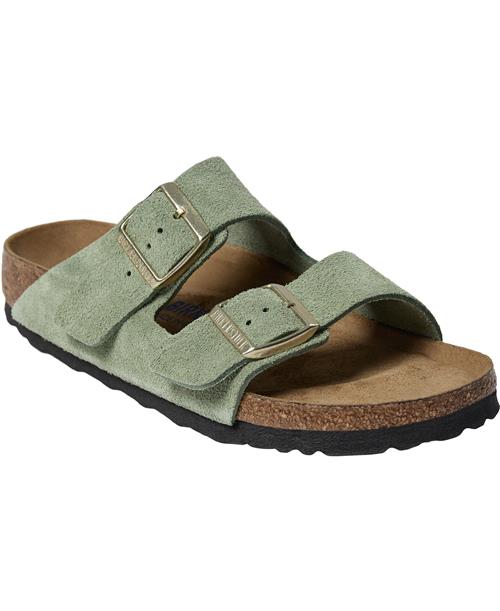 Se Birkenstock Arizona SFB Leve Green Tea Kvinde Green Tea Flade Sandaler Str 41 - hos Magasin ved Magasin