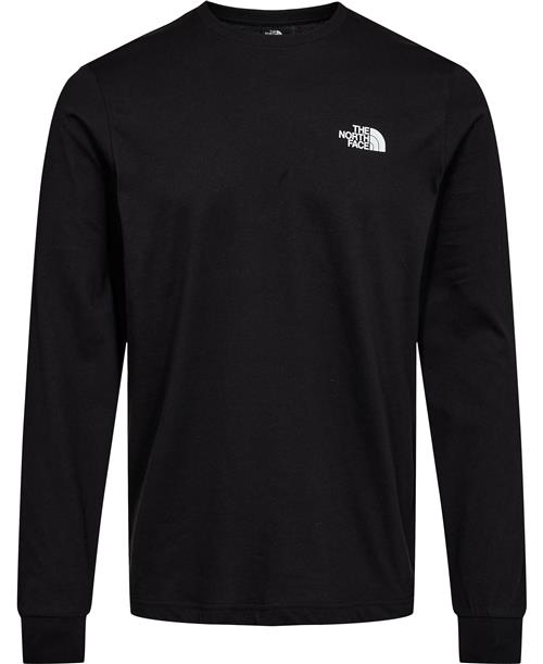 The North Face M L/S Redbox TEE TNF Black Mand Sort Langærmede T-shirts Str L - Bomuld hos Magasin