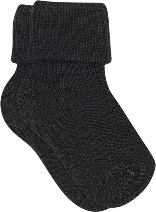 mpKids Anklesock 2/2 pad Baby Str 22/24 - Sort Strømper Bomuld hos Magasin