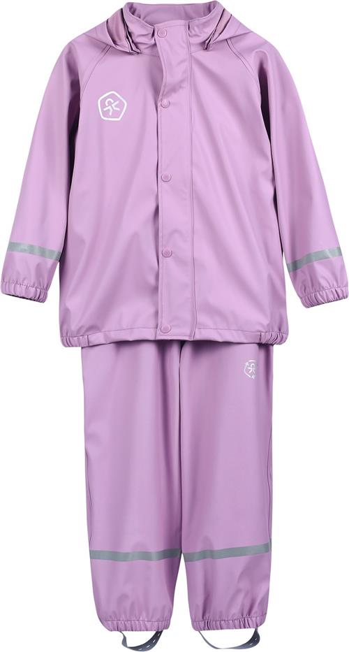 Color Kids Rain Set Solid - PU Str 92 - Lavender Mist Regntøj hos Magasin