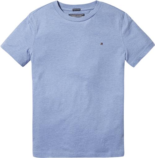 Tommy Hilfiger Boys Basic CN Knit S/S Str 14 år / 164 cm - Blå Kortærmede T-shirts Bomuld hos Magasin