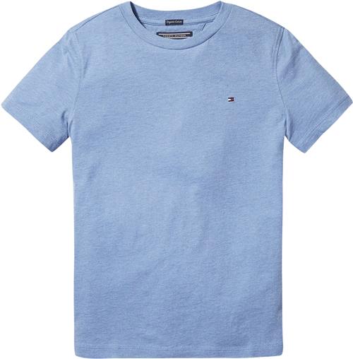 Tommy Hilfiger Boys Basic CN Knit S/S Str 3 år / 98 cm - Blå Kortærmede T-shirts Bomuld hos Magasin