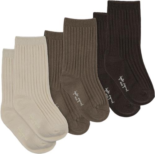 Konges Sløjd 3 Pack RIB Socks Str 25-28 - S25090 Strømper Bomuld hos Magasin