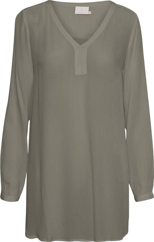 Kaffe Amber Vneck Tunic Kvinde Smoked Pearl Tunikaer Regular Fit Str 46 - hos Magasin