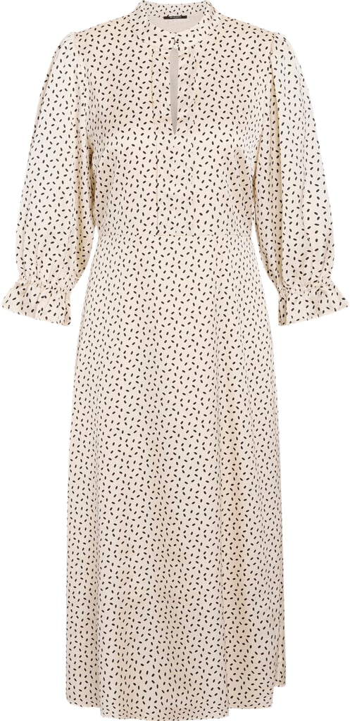 Bruuns Bazaar Acaciabbclarena Dress Kvinde Cream/black Dot P Midi Kjoler Str 40 - Polyester hos Magasin