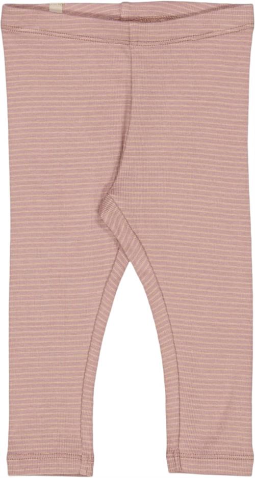 Wheat Rib Leggings Str 2 år / 92 cm - Lilac Stripe Leggings Bomuld hos Magasin