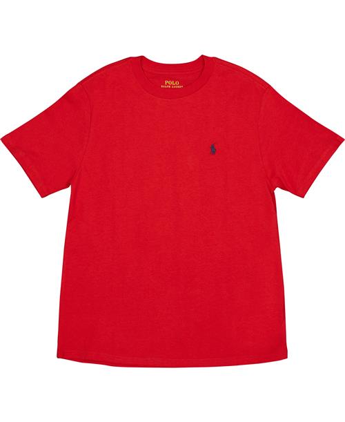 Se Polo Ralph Lauren Cotton Jersey Crewneck Tee Str L Drenge - Rød Kortærmede T-shirts hos Magasin ved Magasin