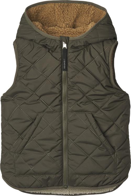 Liewood Diana Reversible Vest Str 92 - Army Brown Mix Veste hos Magasin