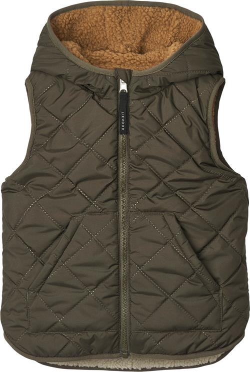 Se Liewood Diana Reversible Vest Str 98 - Army Brown Mix Veste hos Magasin ved Magasin