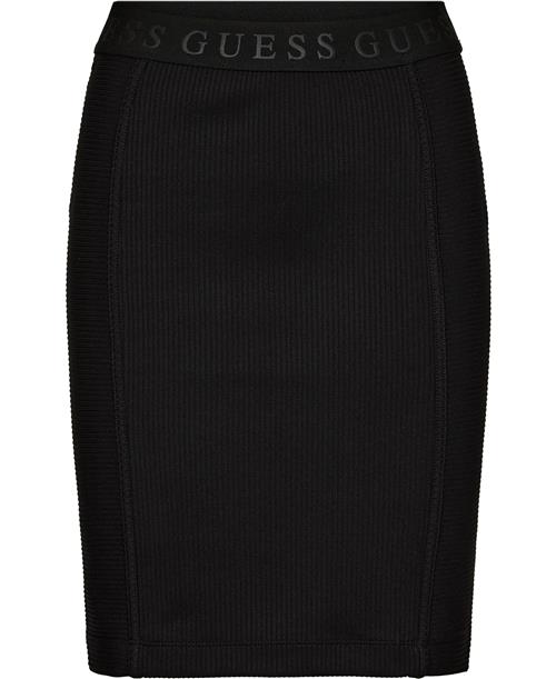 GUESS EMI Bodycon Skirt Kvinde Jet Black A996 Korte Nederdele Str L - hos Magasin