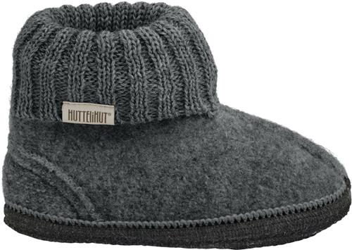 Huttelihut Slippers Wool Medium Grey Melange Hjemmesko Str 26 - Uld hos Magasin