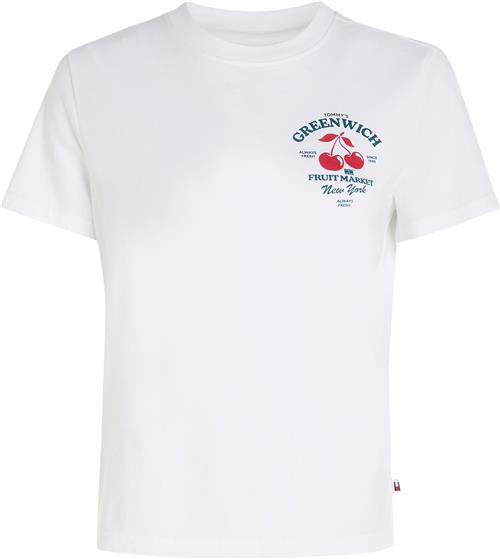 Tommy Hilfiger TJW REG Novelty 2 TEE Kvinde White Kortærmede T-shirts Str S - hos Magasin