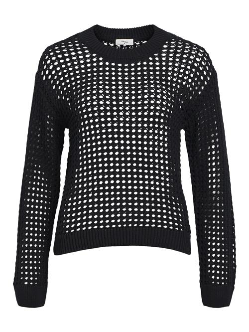 Se Object Objcharlie L/S Knit Pullover Noos Kvinde Black/col Toppe Str XS - hos Magasin ved Magasin