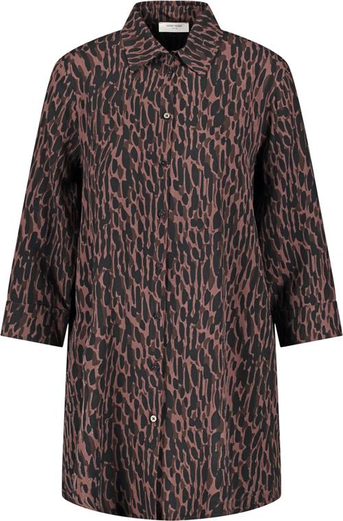 Se Gerry Weber Blouse 3/4 Sleeve Kvinde Brown Print Kortærmede Bluser Str 40 - hos Magasin ved Magasin