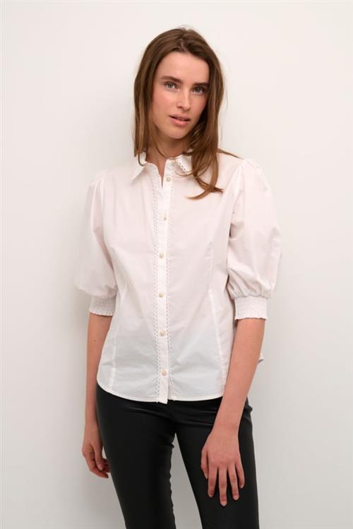 Karen by Simonsen Chillykb Blouse Kvinde Bright White Kortærmede Bluser Str 40 - hos Magasin