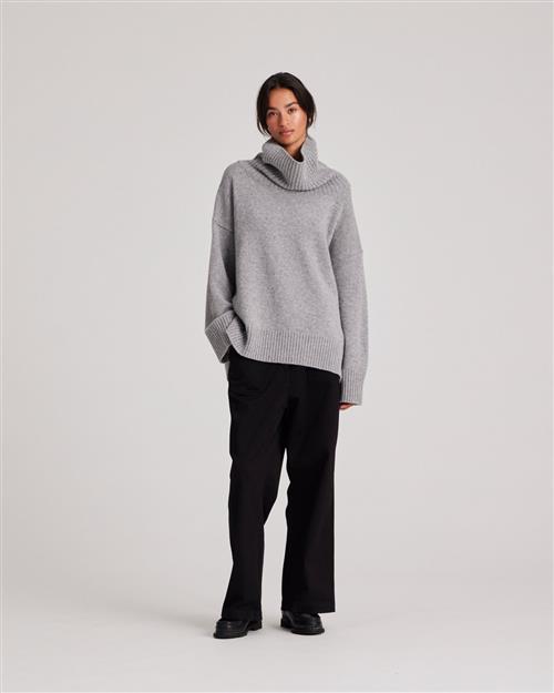 Gai&Lisva Vita Lambswool Jumper Gots 243975 Kvinde Grey Melange Sweaters Str S - hos Magasin