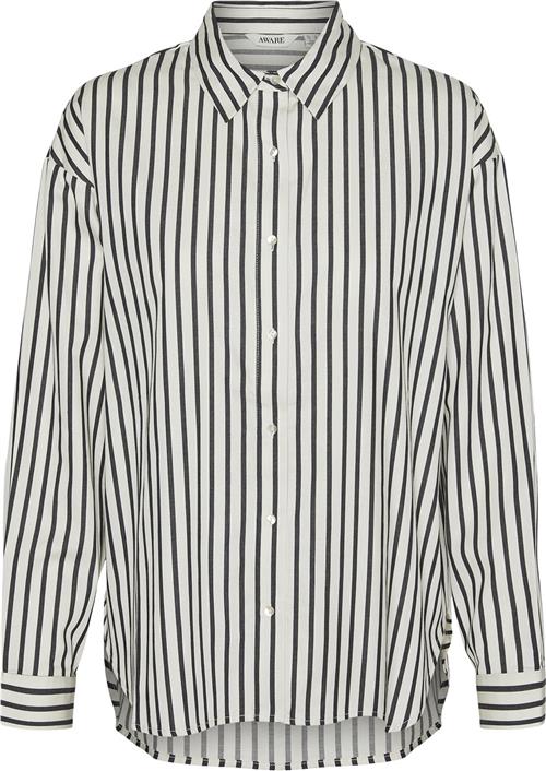 Vero Moda Vmivy LS Loose Shirt VMA Kvinde Birch/black Langærmede Skjorter Loose Fit Str S - hos Magasin