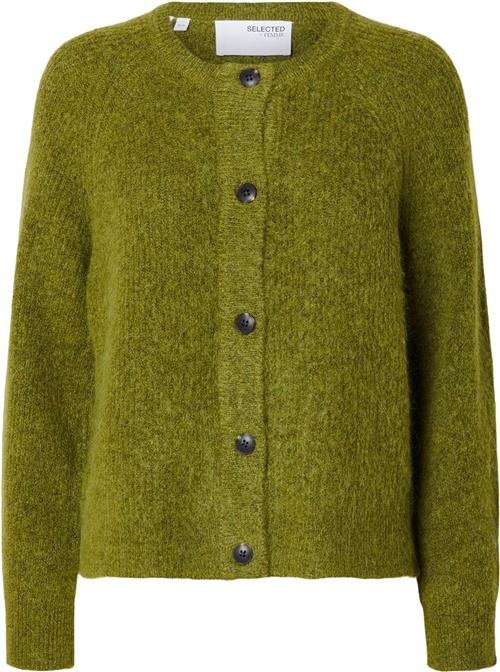 Se Selected Femme Slflulu LS Knit Short Cardigan B NO Kvinde Cardamom Seed/melange Cardigans Str XS - hos Magasin ved Magasin