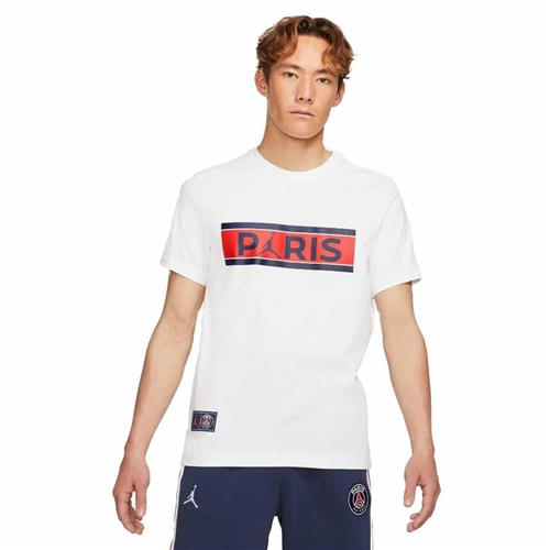 Nike Paris Saintgermain T-shirt Mand White Kortærmede T-shirts Str XL - Bomuld hos Magasin