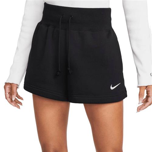 Nike Sportswear Phoenix Fleece Highwaist Shorts Kvinde Black/sail Sweatshorts Str XS - Bomuld hos Magasin