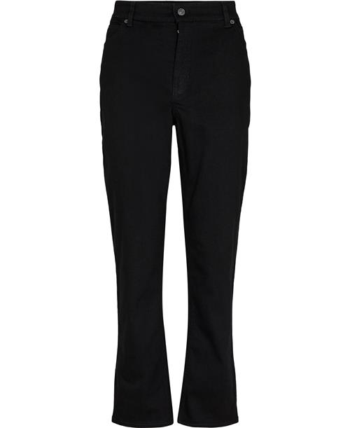 MAC Jeans Melanie Jeans Kvinde Sort Bukser Med Brede Ben Str W46 / L30 - hos Magasin