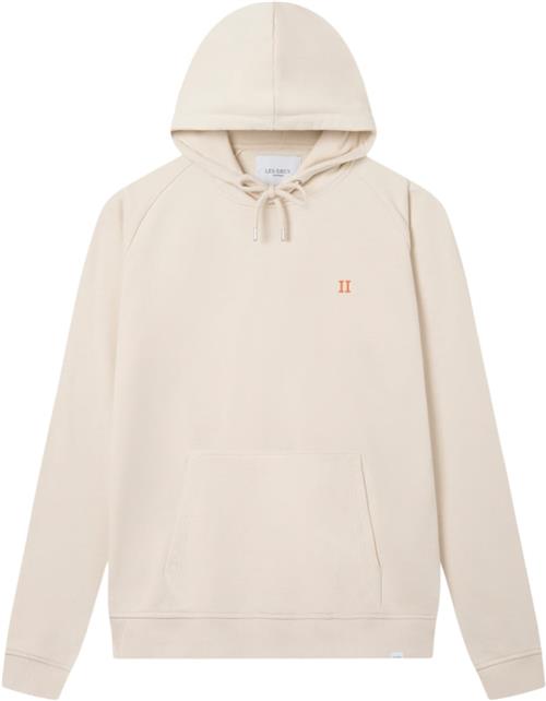 Les Deux Nørregaard Hoodie Mand Ivory/orange Hoodies Slim Fit Str XXL - Bomuld hos Magasin