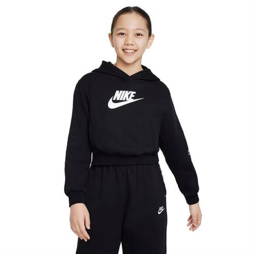 Se Nike Sportswear Club Fleece Cropped Hættetrøje 147-158 / L - Sweatshirts & Hættetrøjer hos Magasin ved Magasin