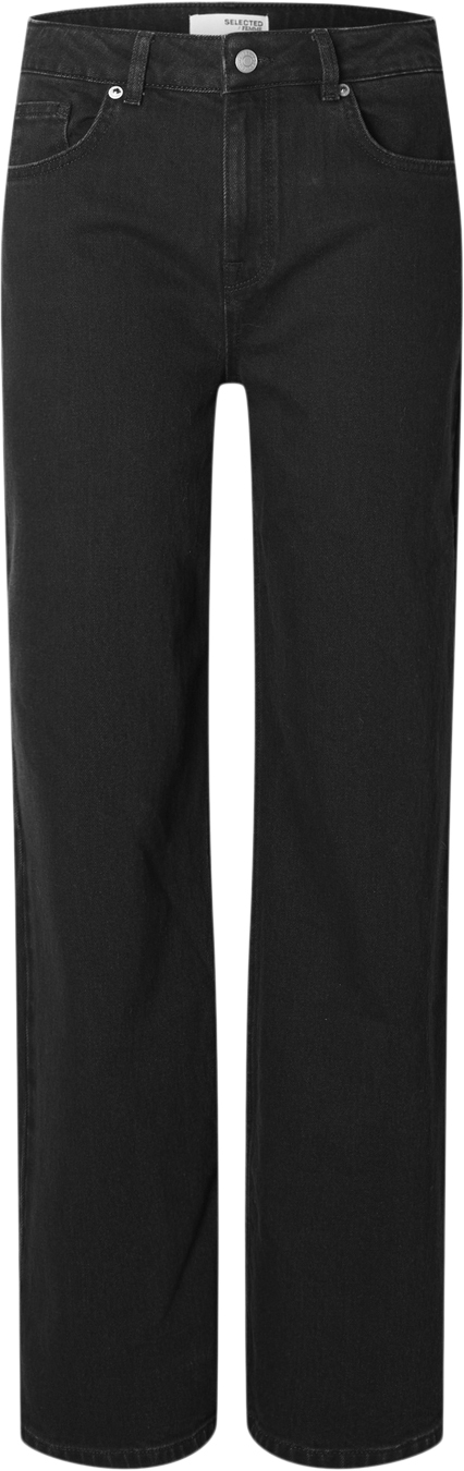 Selected Femme Slfalice HW Wide Long Black Jeans N Kvinde Sort Wide Jeans Str "30/""32" - hos Magasin