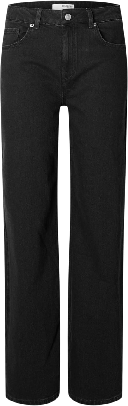 Selected Femme Slfalice HW Wide Long Black Jeans N Kvinde Sort Wide Jeans Str "29/""32" - hos Magasin