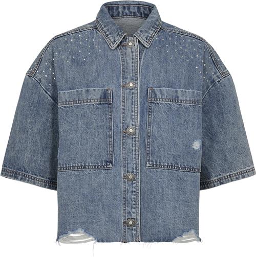 Sofie Schnoor Shirt Kvinde Light Denim Blue Denimskjorter Str 42 - Denim hos Magasin