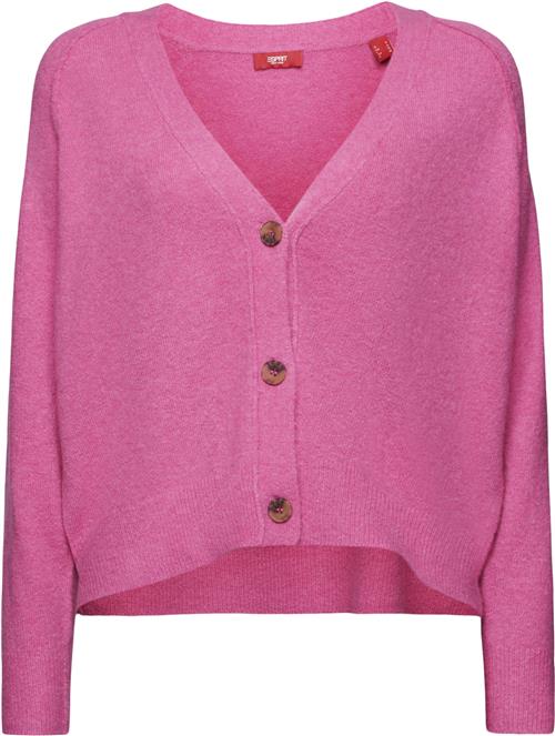 Esprit F Button Cardig Kvinde Pink Fuchsia 5 Cardigans Str L - hos Magasin