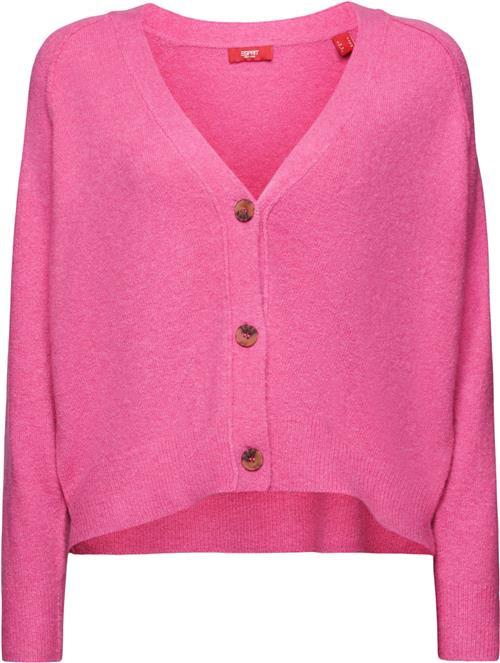 Esprit F Button Cardig Kvinde Pink Fuchsia 5 Cardigans Str XL - hos Magasin