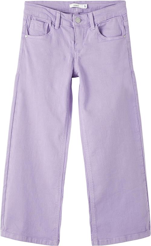 Se Name It Nkfrose Wide TWI Pant 1115tp Noos Str 116 - Sand Verbena Bukser hos Magasin ved Magasin