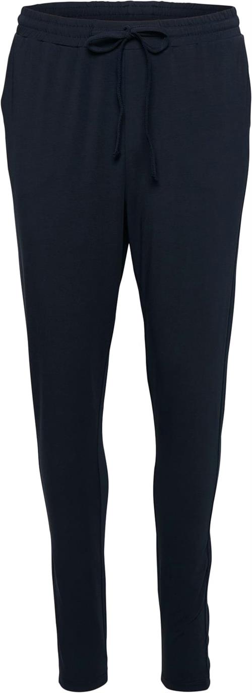 Kaffe Linda Pant Kvinde Midnight Marine Bukser Med Smalle Ben Regular Fit Str XS - hos Magasin