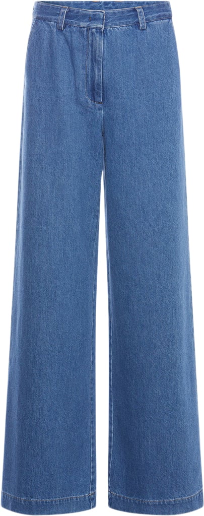 Heartmade ¤ Niva Pants HM ¤ Kvinde Blue Denim Wide Jeans Str 40 - Denim hos Magasin