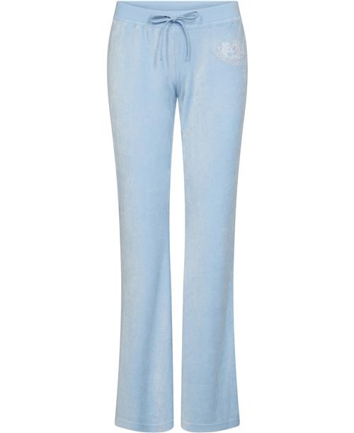 Juicy Couture Heritage DOG Crest Kaisa Trackpant Kvinde Powder Blue Sweatpants Str S - Bambus hos Magasin