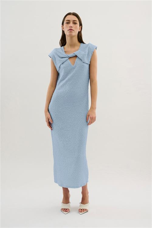 Karen by Simonsen Kbpaloma Dress Kvinde Dusty Blue Maxi Kjoler Straight Fit Str L - hos Magasin