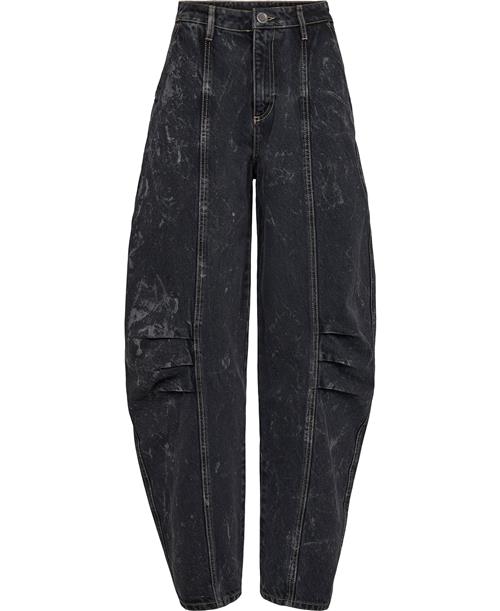 ROTATE Birger Christensen Washed Twill Wide Pants Kvinde Acid Washed Black Wide Jeans Str L - hos Magasin