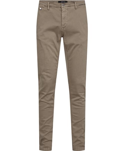 Se Replay Benni Chino Hyperflex Mand Sand Chinos Str 31/34 - Bomuld hos Magasin ved Magasin