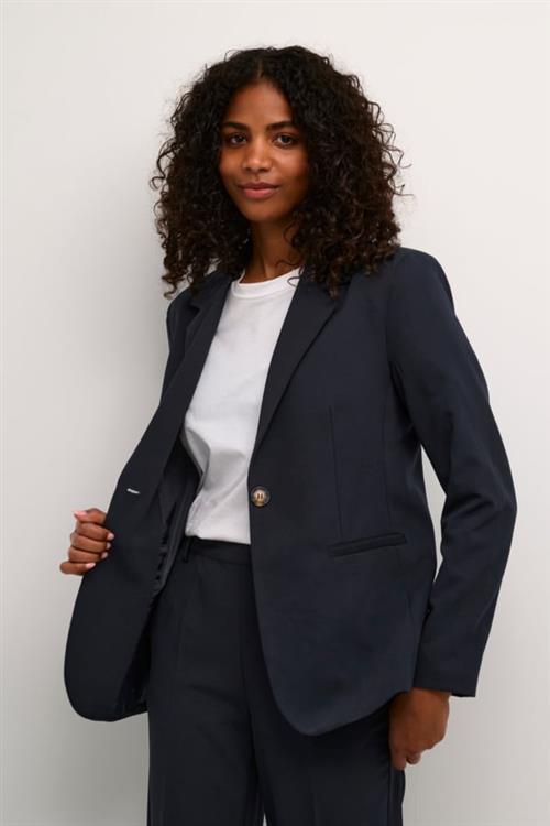 Se Kaffe Kasakura Blazer Kvinde Midnight Marine Blazere Tight Fit Str 40 - hos Magasin ved Magasin