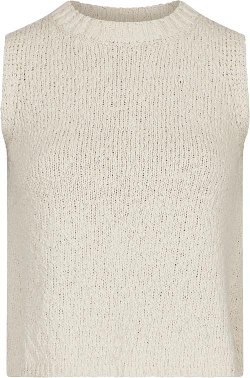 Neo Noir Virena Knit Vest Kvinde Sand Strikveste Str 40 - Bomuld hos Magasin