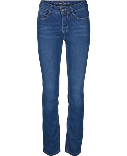 MAC Jeans Dream Kvinde Mid Blue Authentic Wash Straight Jeans Str W34 / L32 - Denim hos Magasin