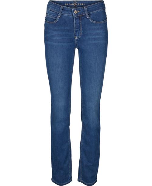 MAC Jeans Dream Kvinde Mid Blue Authentic Wash Straight Jeans Str W36 / L32 - Denim hos Magasin