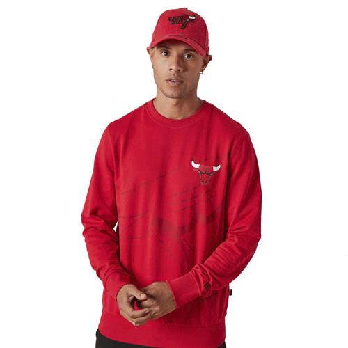 New Era Washed Pack Graphic Sweatshirt Mand Red Sweatshirts Str L - Bomuld hos Magasin