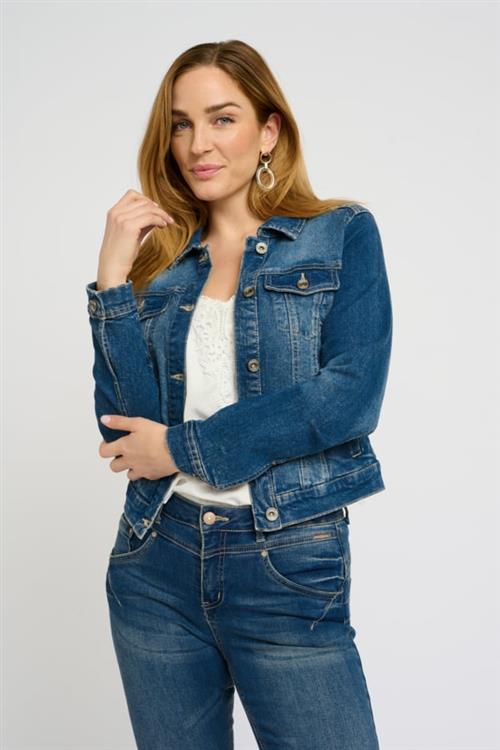 Cream Lisa Denim Jacket Kvinde Blå Denimjakker Str 40 Denim - hos Magasin