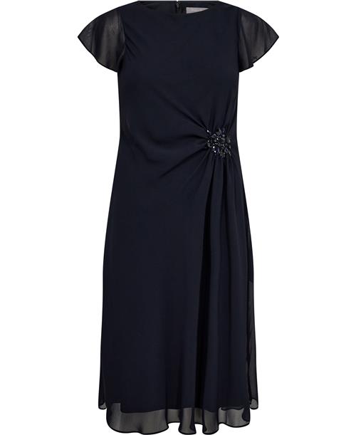 Christian Berg Ckraff Brosche Kvinde Nightblue Midi Kjoler Str 36 - hos Magasin